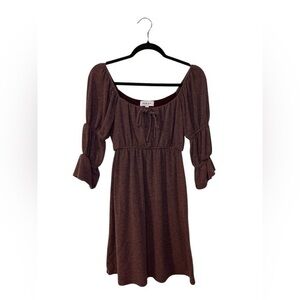 Gilli purple long sleeve mini dress